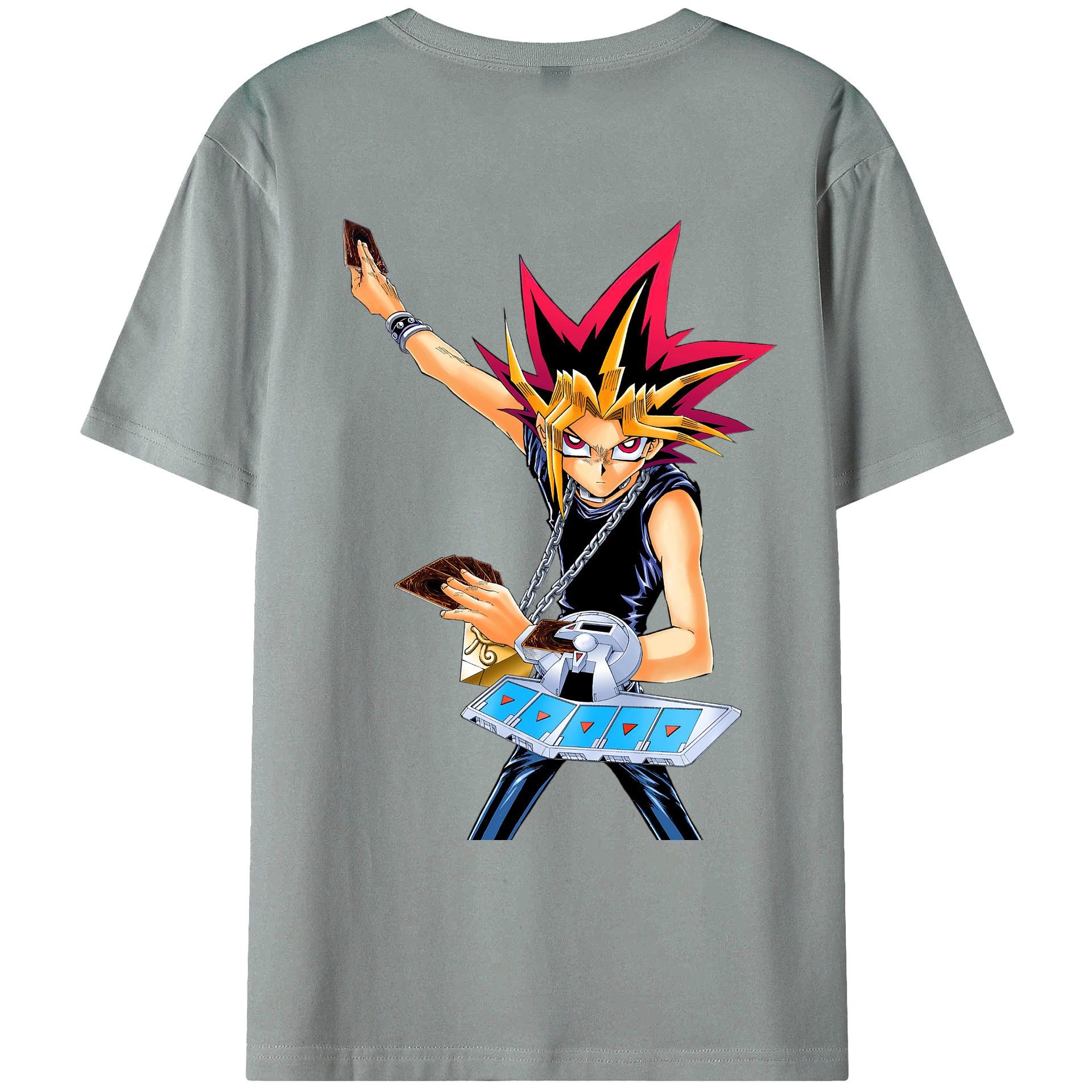 （画像用） 遊☆戯☆王 Yu-Gi-Oh! 綿100％ メンズ半袖Tシャツ（バックプリント） 通気性